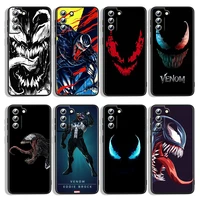 marvel venom dark hero for samsung galaxy s22 s21 s20 fe ultra s10e s10 s9 s8 s7 s6 edge plus black soft phone case capa