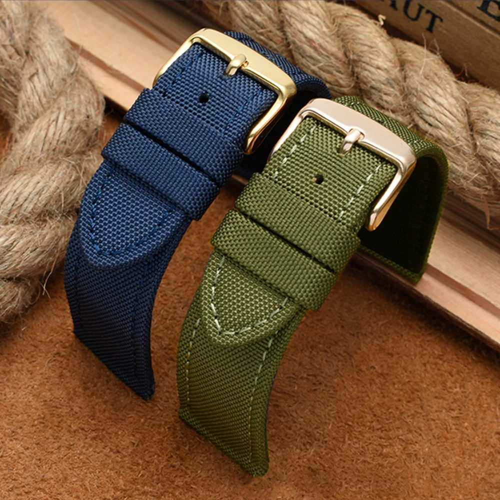 Ремешок нейлоновый из натуральной кожи для мужских часов Seiko спортивный