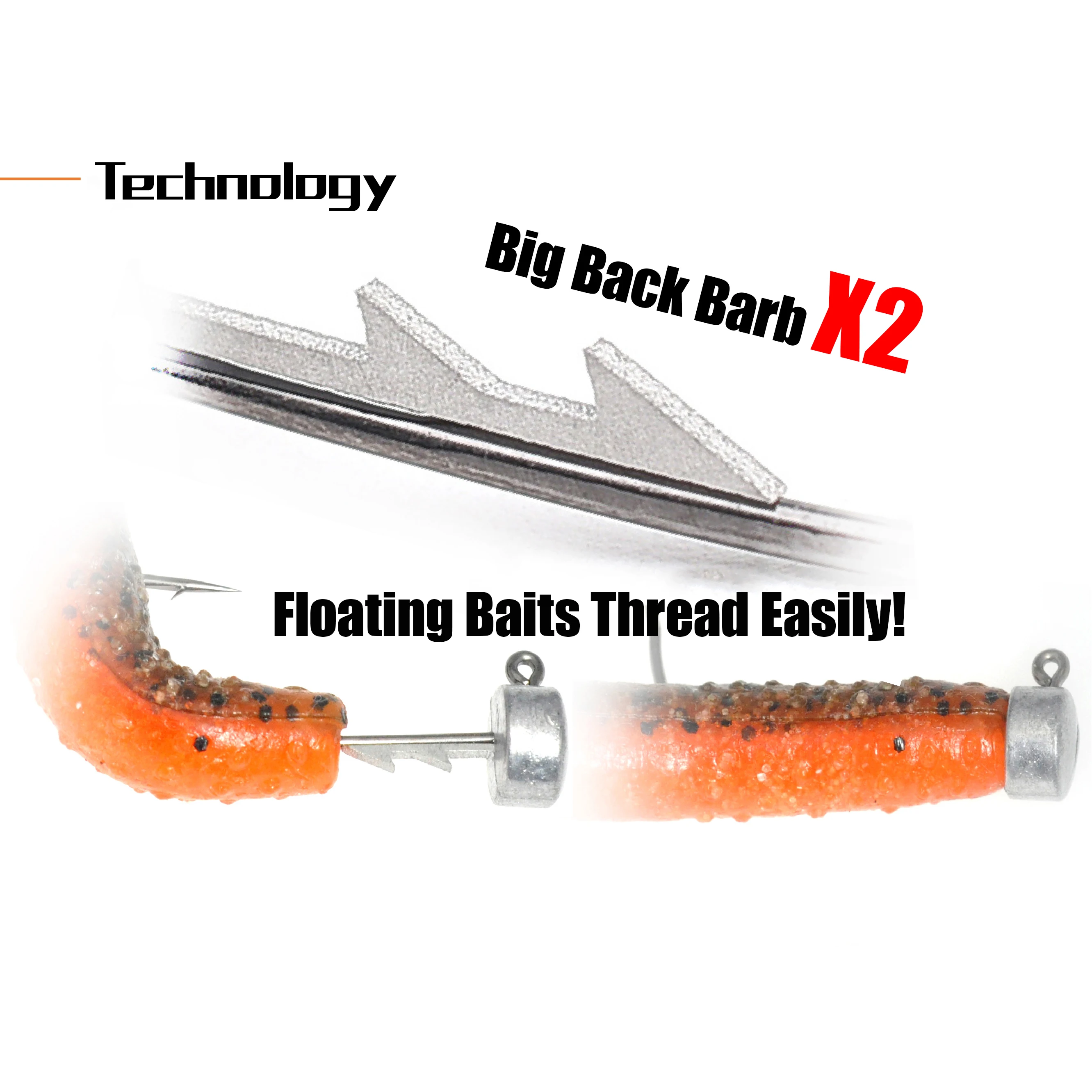 Фото Cast&Catch 10 шт. 1/0 Double Barb Ned Jig Worm приманки окунь пресноводные рыболовные снасти 2,7 г 3,5 г 4,8 г рыболовные снасти №4
