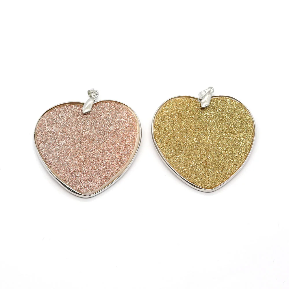 

1pcs 50mm Natural Freshwater Shell Pendants Package Edge Heart Shaped Charms DIY Making Necklace Earrings 2Colors Love Jerwlry