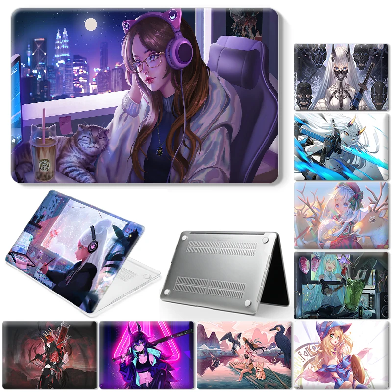 

Girl Lofi Cat Laptop Case for Huawei MateBook D14/D15/13/14 AMD Intel MateBook X 2020/X Pro /Honor MagicBook 15/X15 Pro 16.1