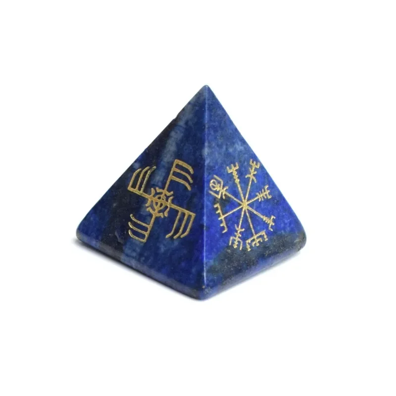 Натуральная чакра полудрагоценный камень лазурит аметист пирамида фигурка