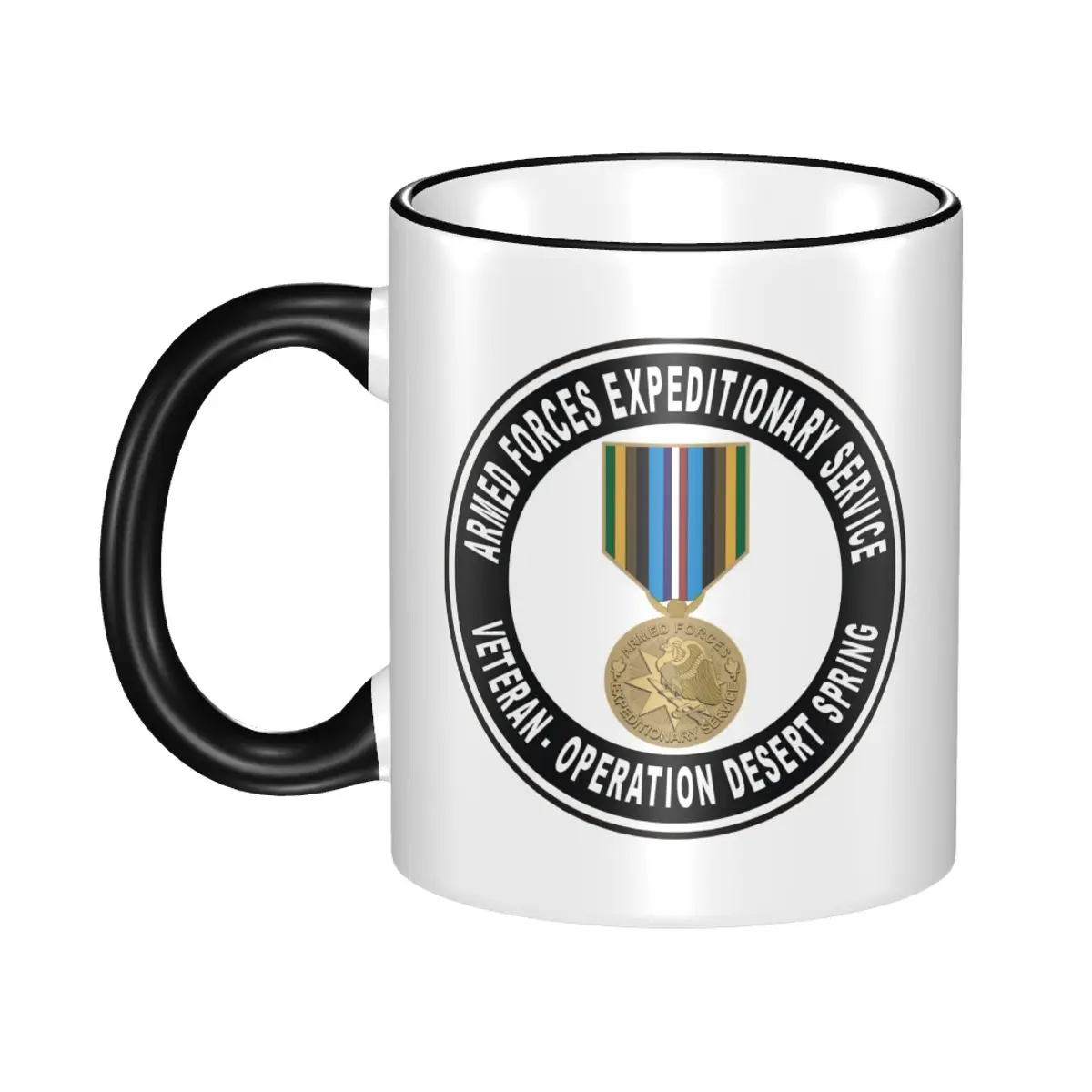 

Ceramic Coffee Mugs Tea Cup Armed Forces Expeditionary Medal Operation Desert Spring Funny and Unique Ceramic Cups Mug