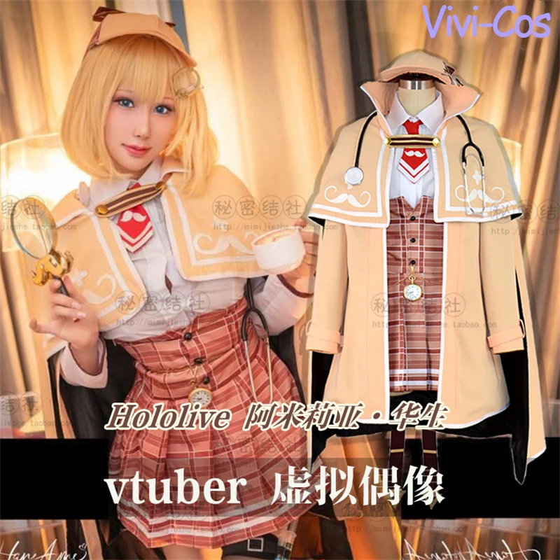

Vivi-Cos Anime Vtuber Hololive Watson Amelia Cute Women's Cosplay Halloween Costume Role Play Carnival New S-XXL