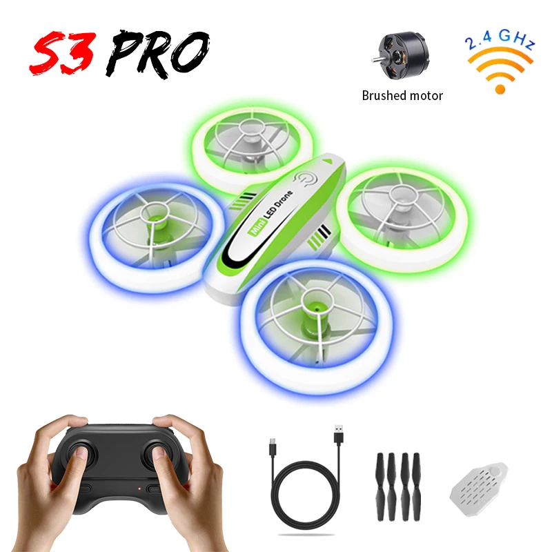 S3 Professional MINI Drone GPS Helicopete Automatic Return Quadcopter Brilliant LED Light Beginner Airplane Boy Toy Gift