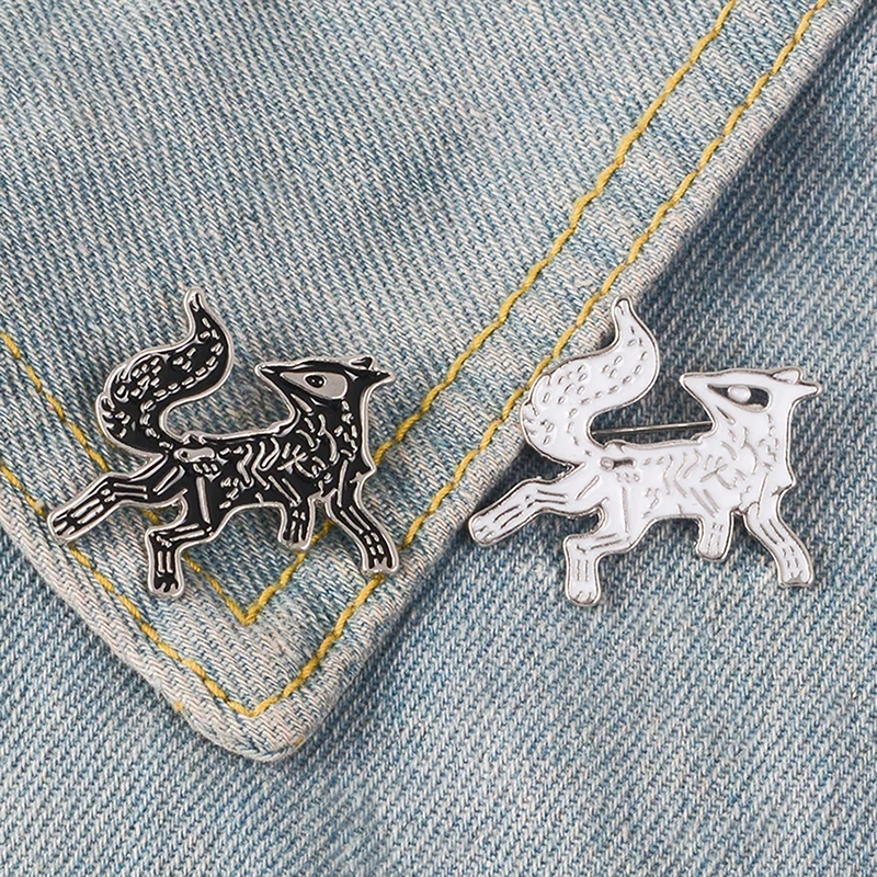 

High Quality Fox Brooch Animal Alloy Brooch Clothes Hat Bag Jeans Badge Jewelry Accessories Metal Pins New 2022