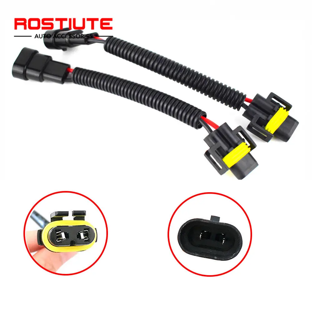 

2PCS 9005 9006 HB3 HB4 To H11 Conversion Connector Wiring Harness LED Headlights Cable Socket adapter Waterproof Fog Light Plug
