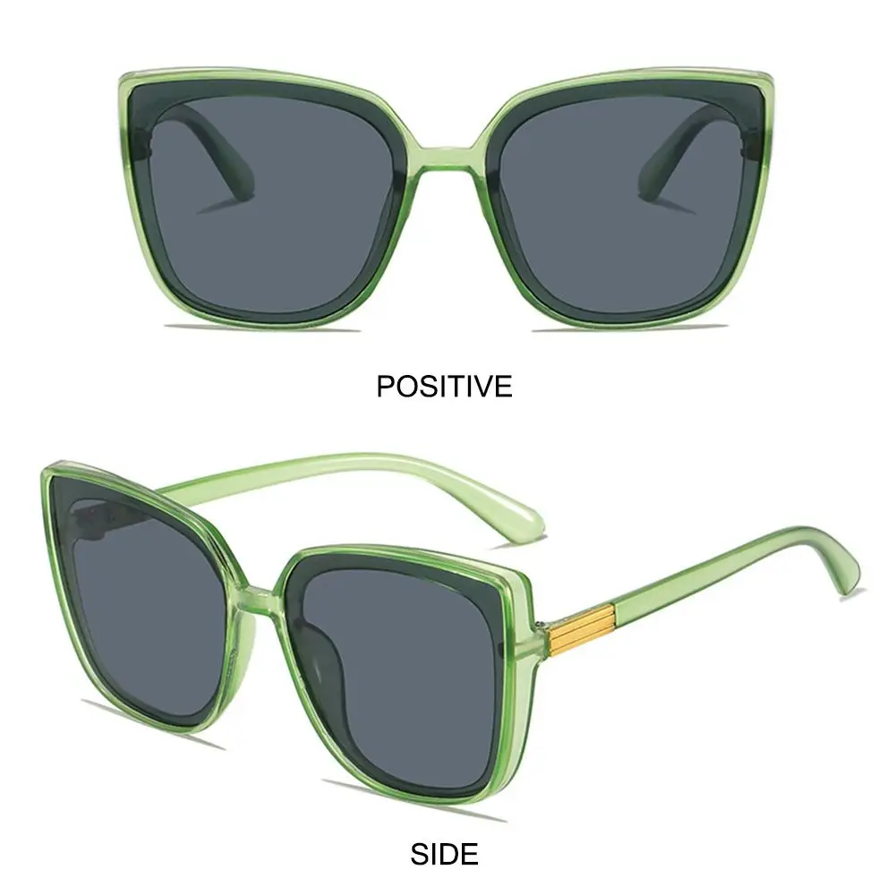 Солнцезащитные очки кошачий глаз в большой оправе с защитой UV400