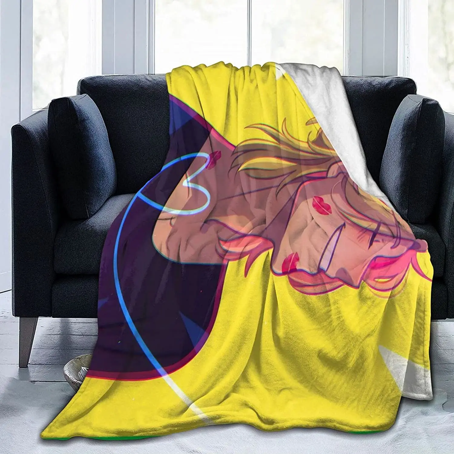 

Ash Lynx Fluffy Soft and Comfortable Blanket, Anime Warm Embrace of Sympathy