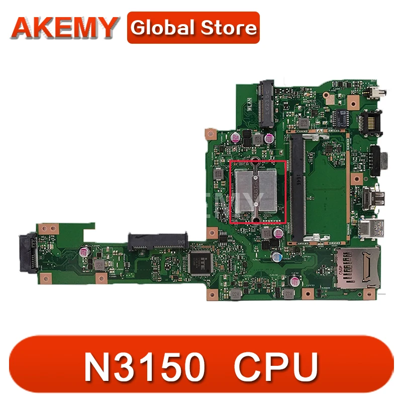 

Материнская плата Akemy X553SA N3150 4 ядра для ASUS A553S A553SA F553S F553SA X553S материнская плата для ноутбука X553SA материнская плата
