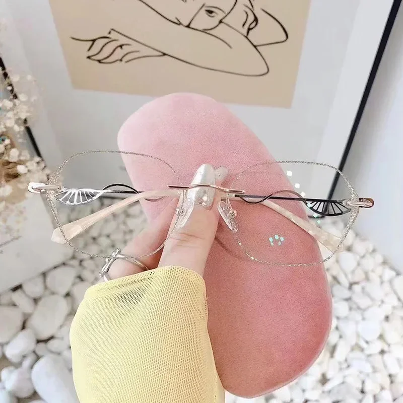 -75 -100 + 125 очки без оправы для близорукости с защитой от синего света