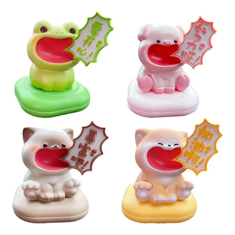 

Car Tiny Animal Ornament Cute Automobile Animal Decoration Figurine Shouting Animal Dashboard Statue With Magnetic Aroma Box