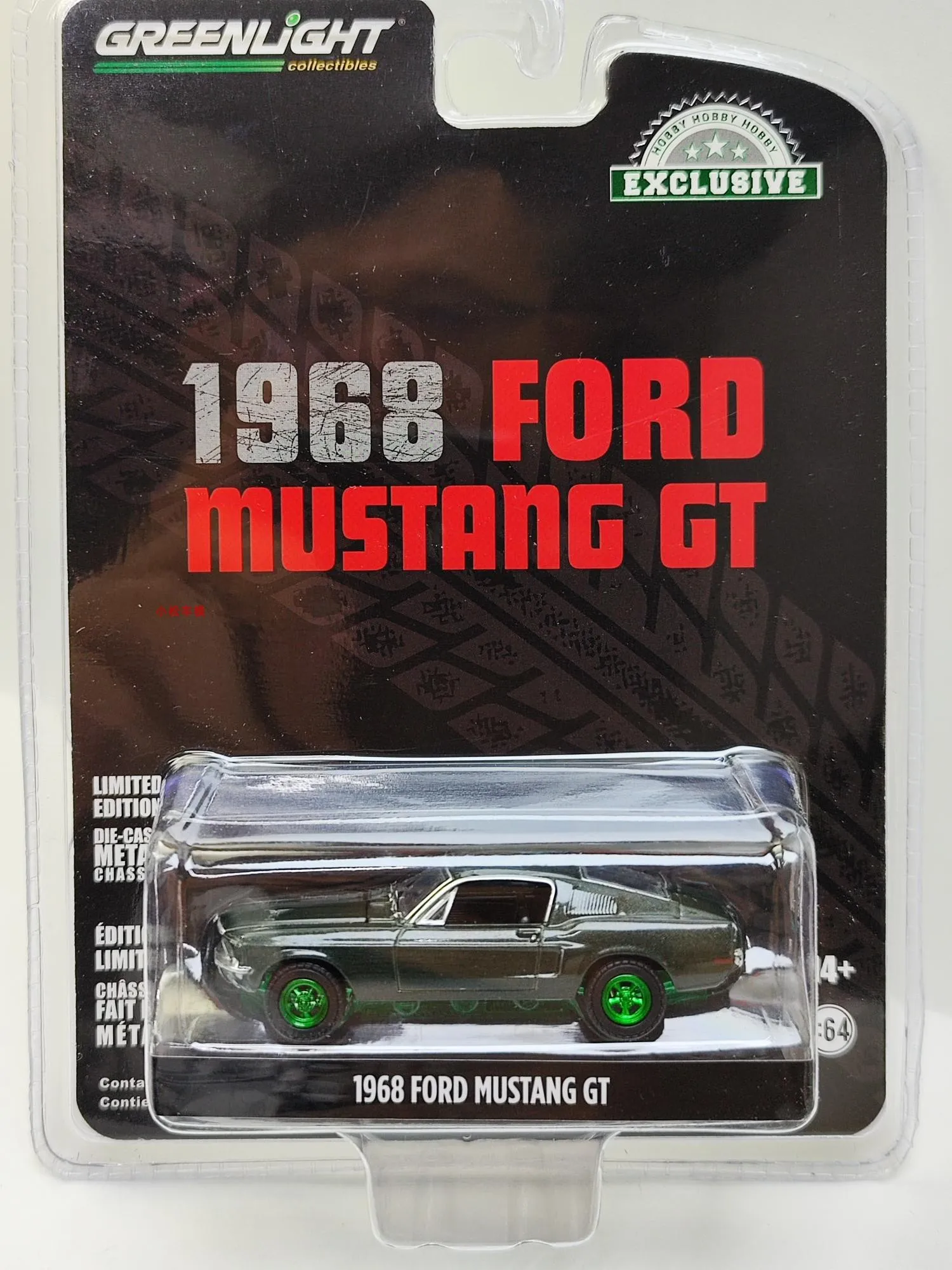 

1: 64 1968 Ford Mustang GT Fastback Highland Green Edition Collection of car models