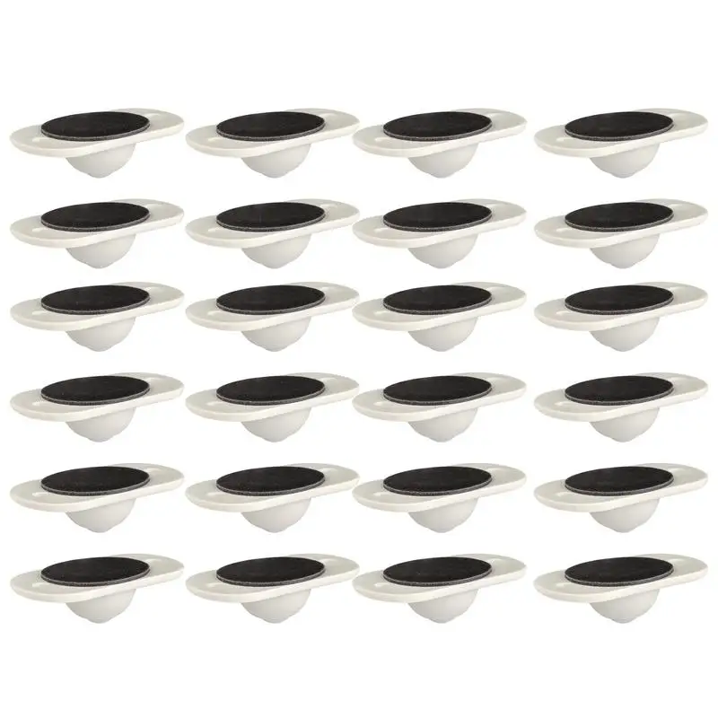 

Adhesive Caster Wheels Universal Adhesive Wheel For Trash Can Pasted Universal Pulley 24PCS Sturdy ABS Caster Stick On Wheel For