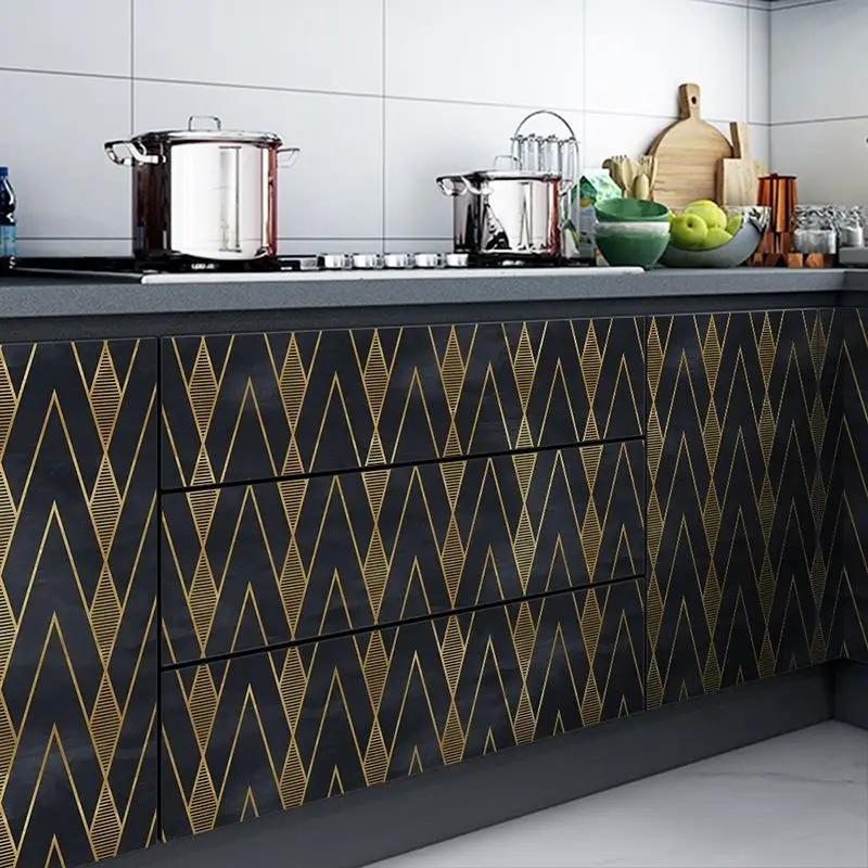 

Self Adhesive Wallpaper Kitchen Cabinet Door Furniture Decoration Renovation Color Changing film Waterproof Oil Proof REMOVABLE
