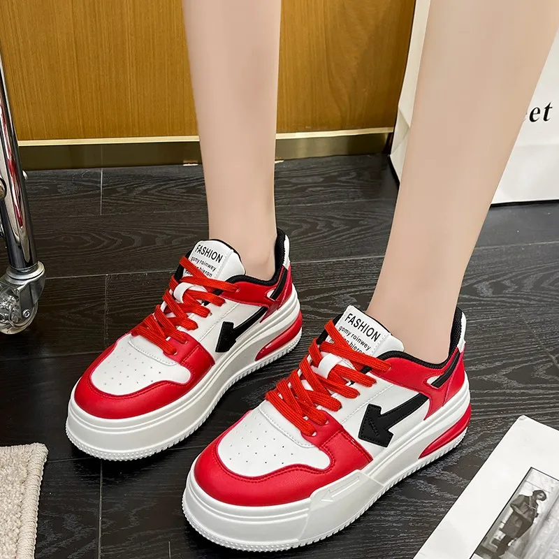 

New Small White Shoes Female Footwear Mixed Colors Fashion Women's Soft Casual Sneaker Clogs Platform Round All-Match Dress