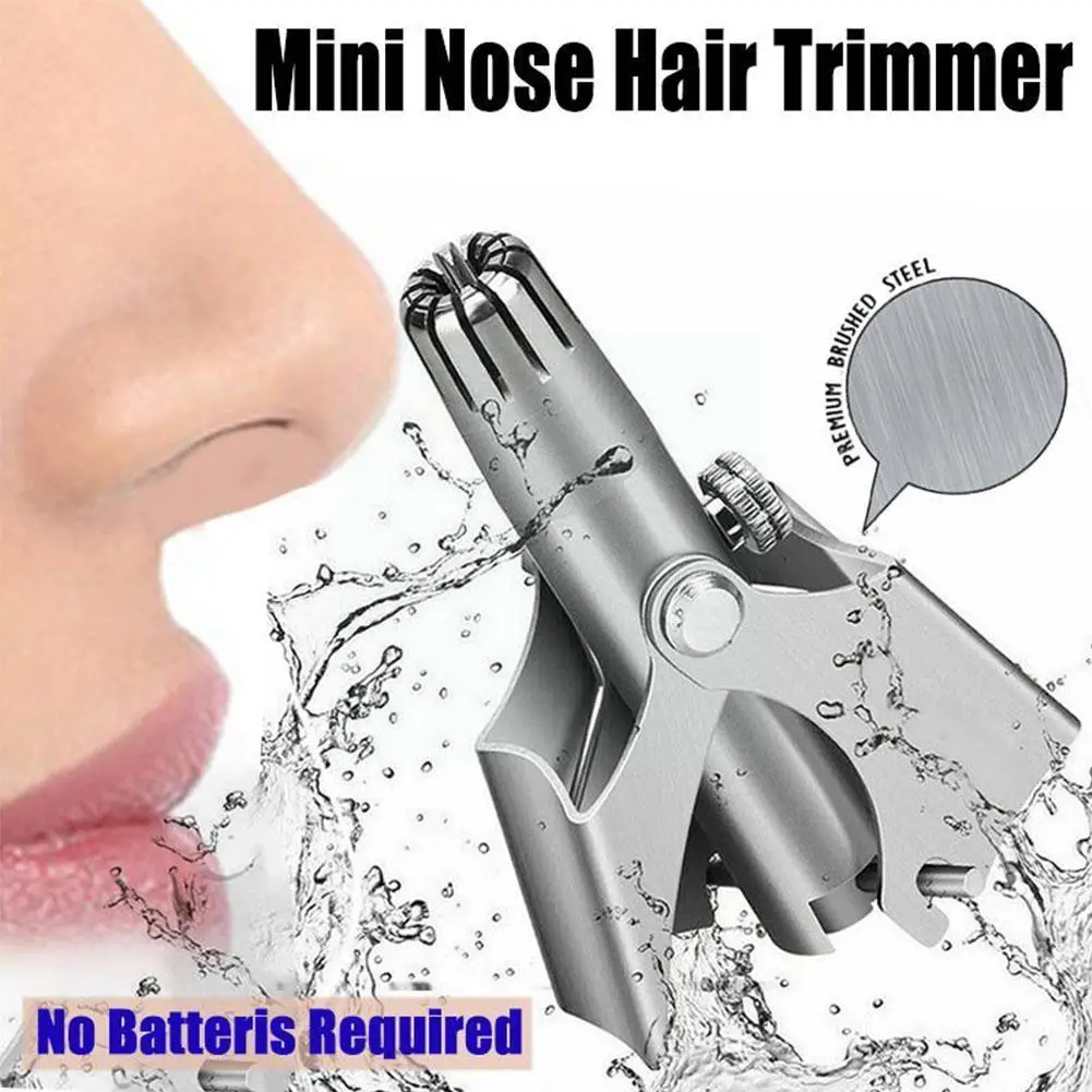 

Nose Hair Trimmer Portable Vibrissa Manual Nose Steel Nose Shaver Trimmer Portable Nasal Hair Cutter Washable B3u7