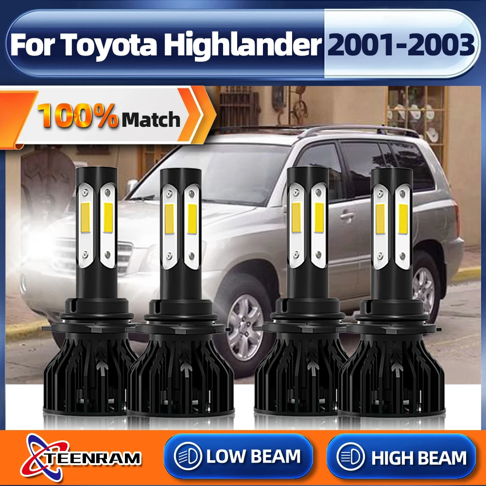 

LED Canbus 240W 40000LM HB3 9005 HB4 9006 LED Car Headlight Bulb 6000K White 12V 24V For Toyota Highlander 2001 2002 2003