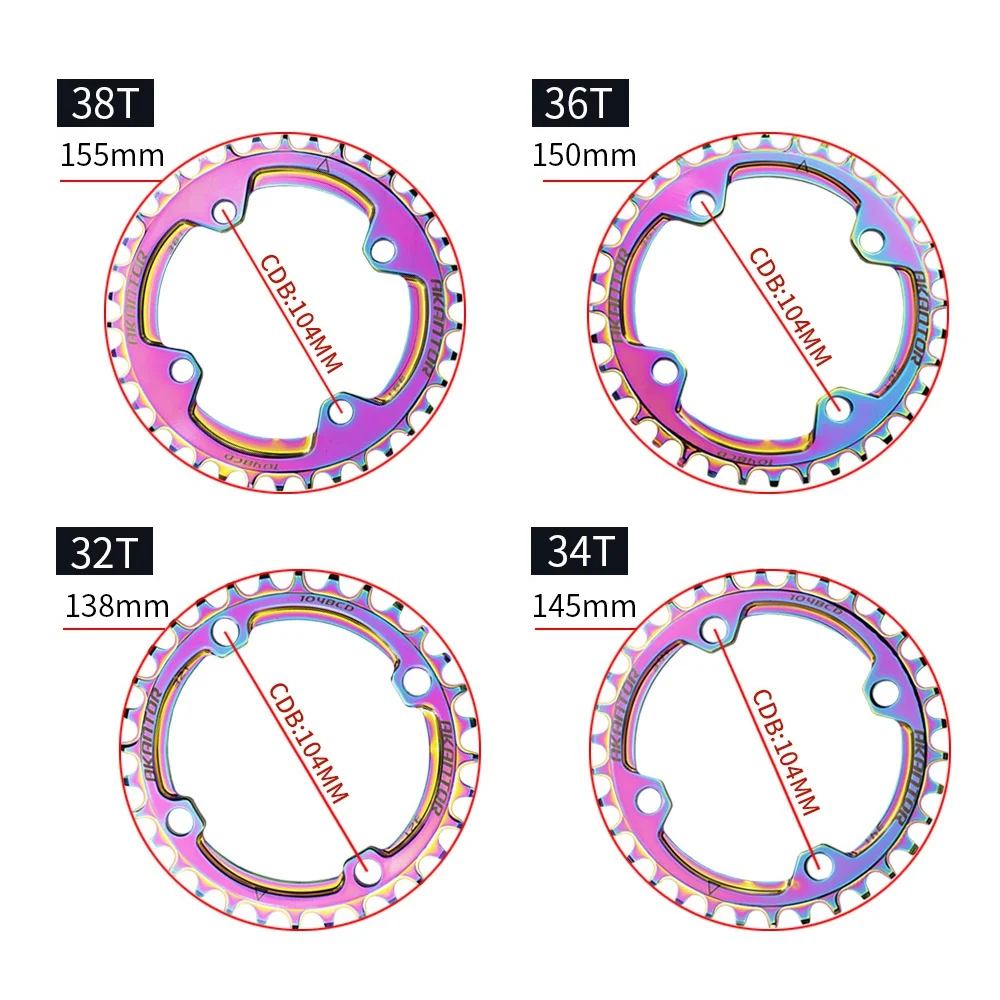 Akip AK положительные и отрицательные зубья одиночный диск 104BCD велосипедный
