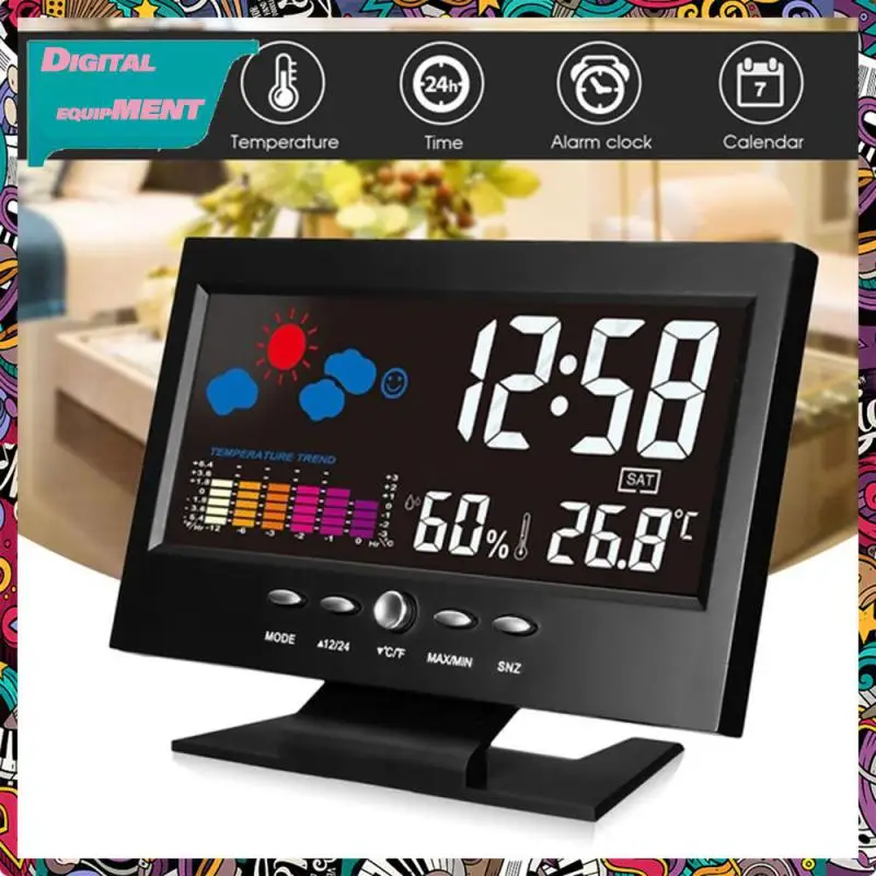 

Snooze Alarm Clock Usb Temperature Humidity Time Date Calendar Weather Forecast Station Multi-functional 8082t Display Indoor
