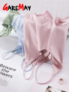 Женский топ на тонких бретельках с v-образным вырезом, белая майка без рукавов, атласные шелковые майки, женская летняя кофта, большие размеры, майка шелковая, майка на лямках, атласный топ,топы для женщин летний стиль