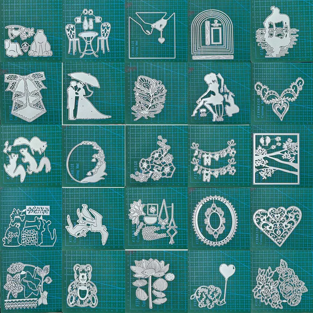 

Heart-Shaped Metal Cutting Dies for Scrapbooking Photo Album Decoration DIY Cards Making Craft Blade Punch Stencils