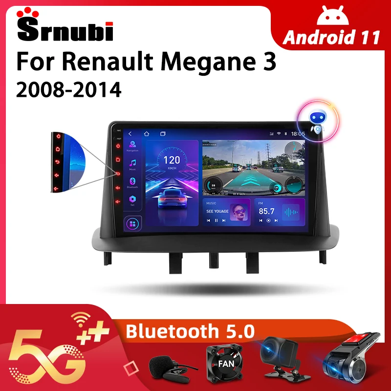 Srnubi Android 11 0 Автомагнитола для Renault Megane 3 Fluence 2008-2014 мультимедийный видеоплеер 2Din
