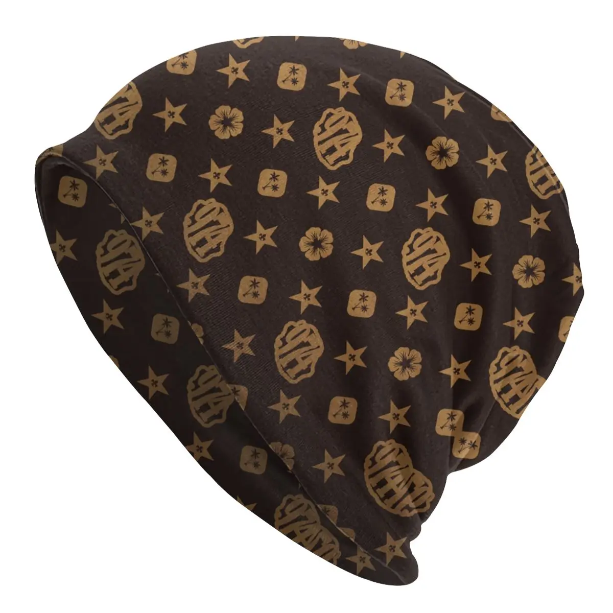 

Luxury 974 Reunion Island Pattern Winter Bonnet Femme Slouchy Beanie Hat Fleur De Lys Ski Skullies Beanies Cap for Men Women