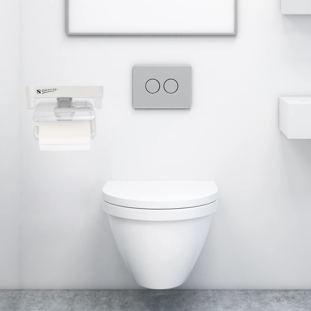 

Tissue Holder Wall Mount Tissue Dispenser Punch-free Paper Towel Holder
