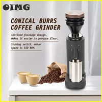 itop electric coffee grinder 40mm titanium burr metal bean hopper 75g elegant beans machine particle fully automatic detachable