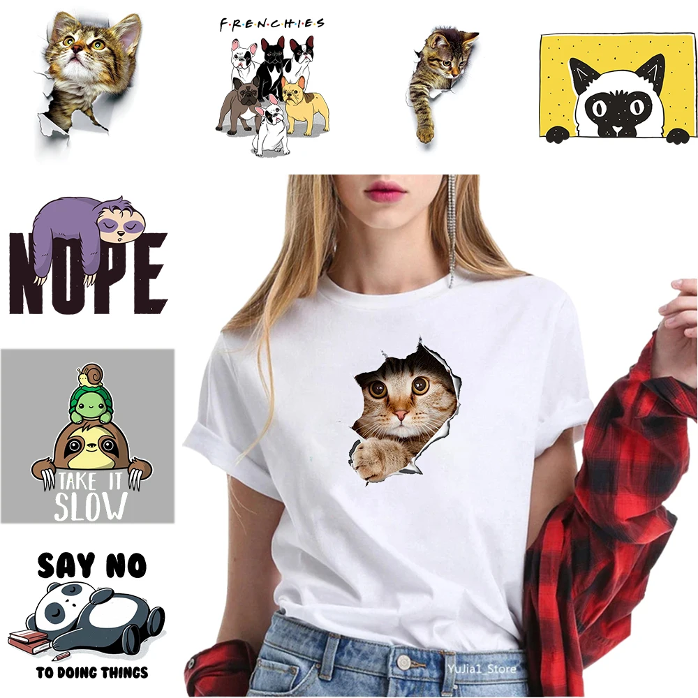 Термокрупляющий пластырь с мультяшным рисунком животных для детской одежды