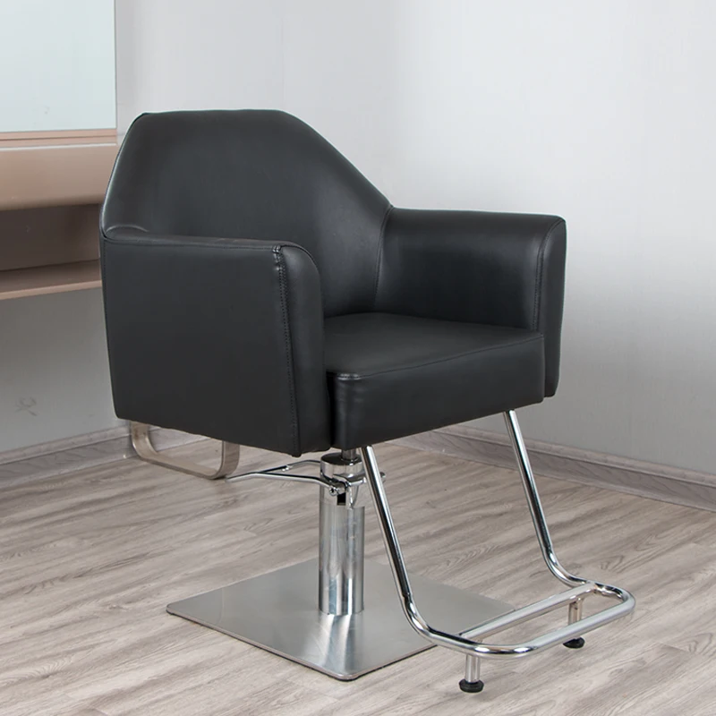 

Leather Pedicure Chair Professional Backrest Haircutting Styling Chair Swivel Barbershop Taburete Ruedas Barber Equipment LJ50BC