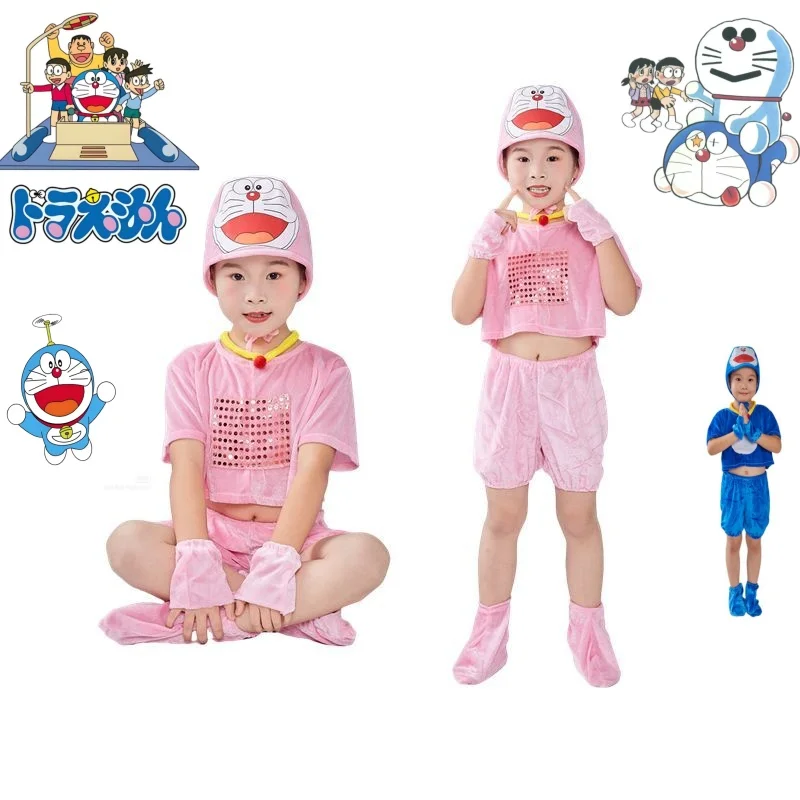 Фото Doraemon Dorami мультяшная периферия, ценные детские костюмы для выступлений, детский сад, сценические костюмы, комплект подарков №1