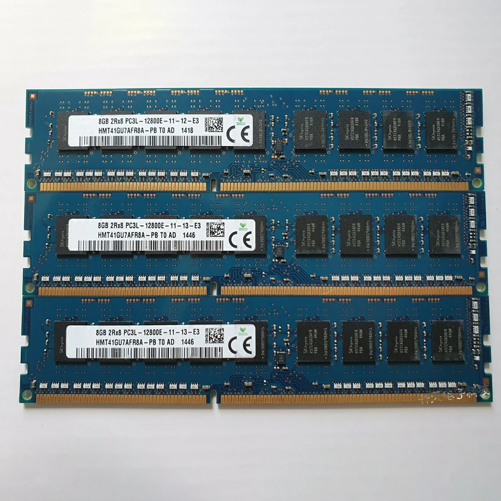 1 шт. 8G 2RX8 PC3L-12800E ECC UDIMM для серверной памяти SKhynix HMT41GU7AFR8A-PB