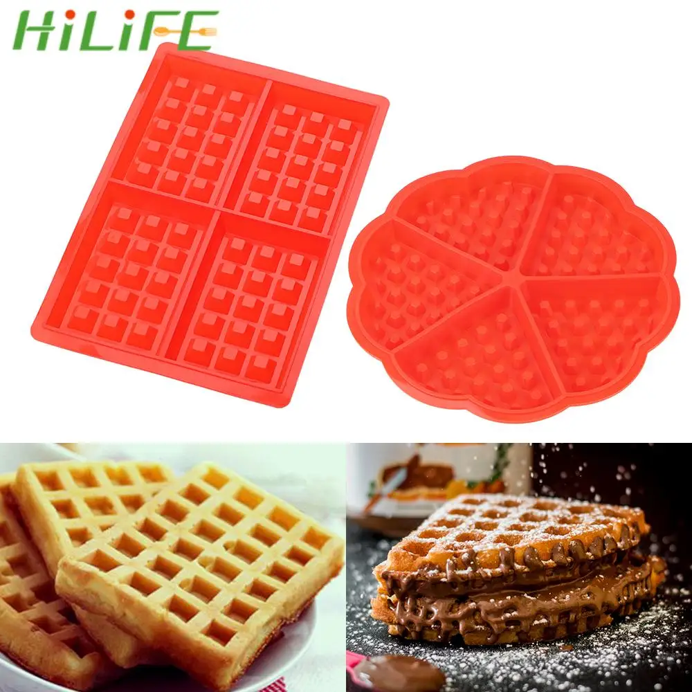 

HILIFE Silicone Waffle Mold Rectangle Shape for Oven High-temperature Baking Non-stick Kitchen Bakeware Cake Mould
