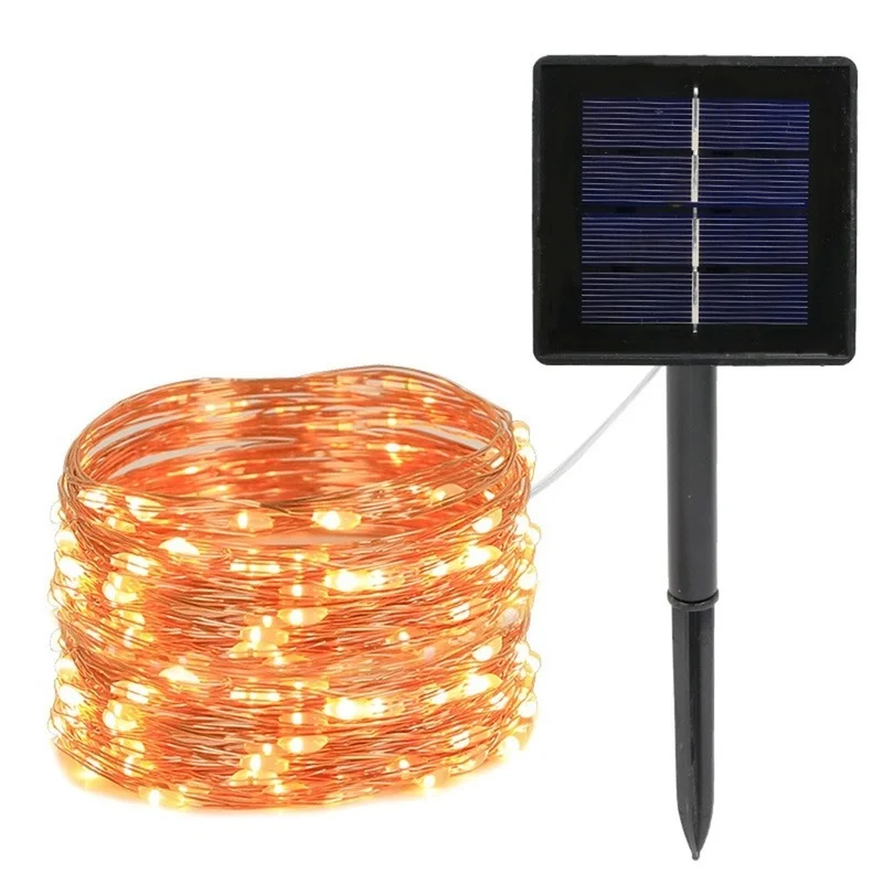 

5M 10M 20M Solar Led Light Outdoor Copper Wire LED String Light Garden Decoration Outdoor for New Year Christmas Garden Led Lamp