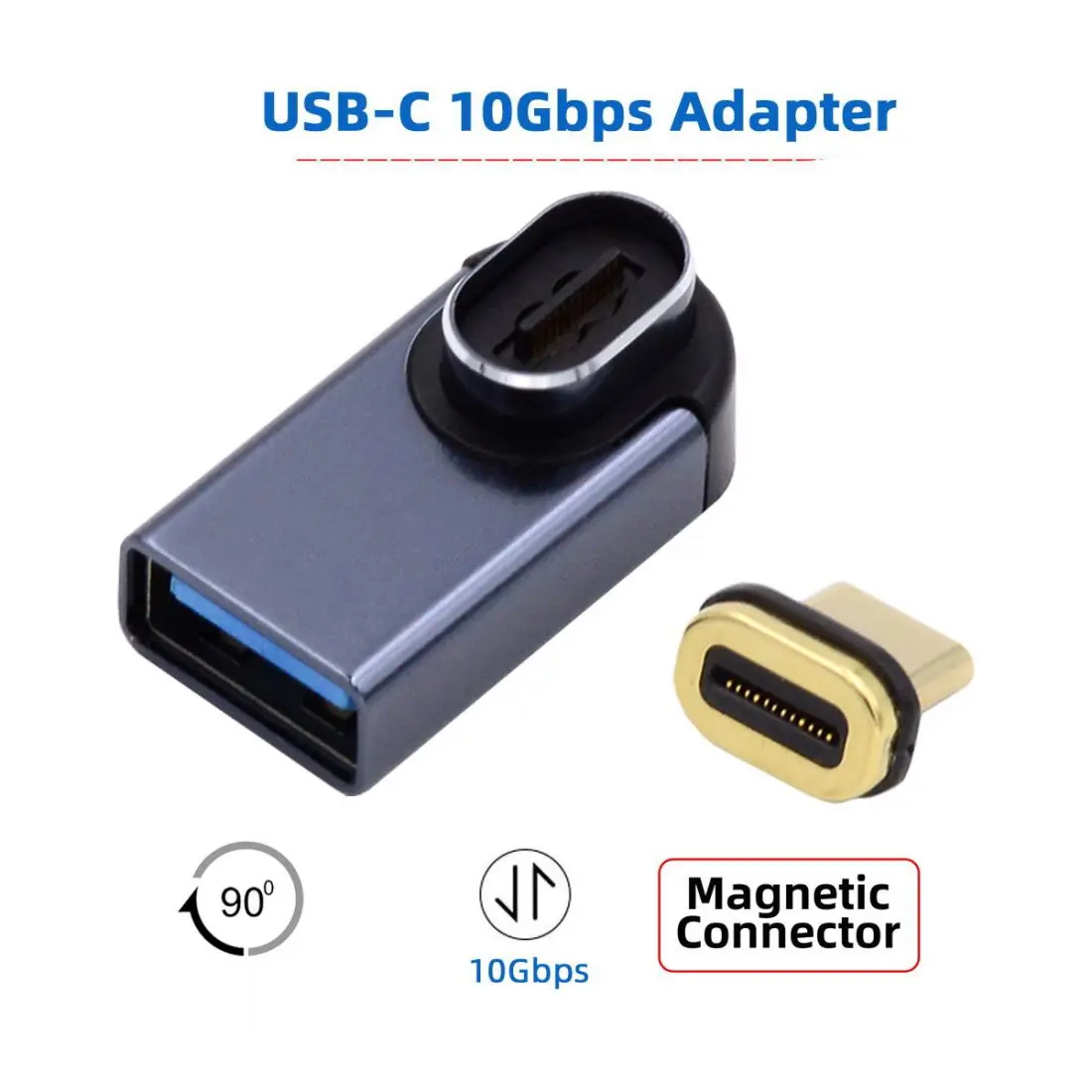 

Магнитный OTG-адаптер Xiwai, Переходник USB 3.0 типа A мама-Type C папа 90 градусов, низкопрофильный угловой OTG-адаптер для передачи данных