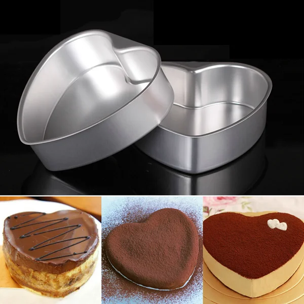 

Aluminum Heart Shaped Cake Pan Set Diy Baking Mold Tool Removable Bottom 6 Inch Heart Shaped Cake Pan Non Stick Cake Pan