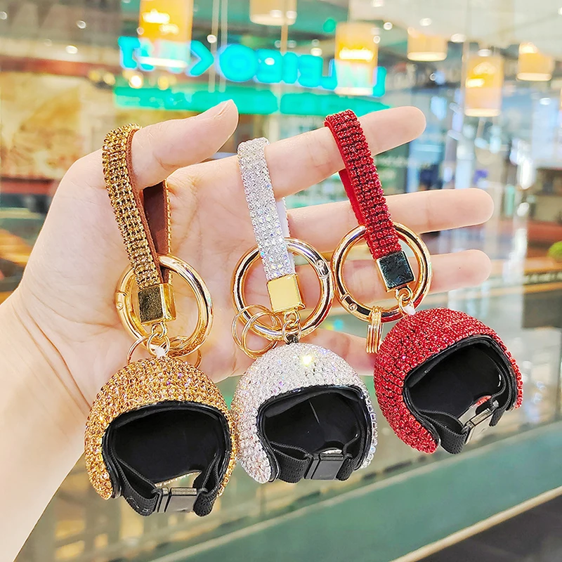 Изысканный брелок с бриллиантами красочный кулон для мотоциклетного шлема кукла