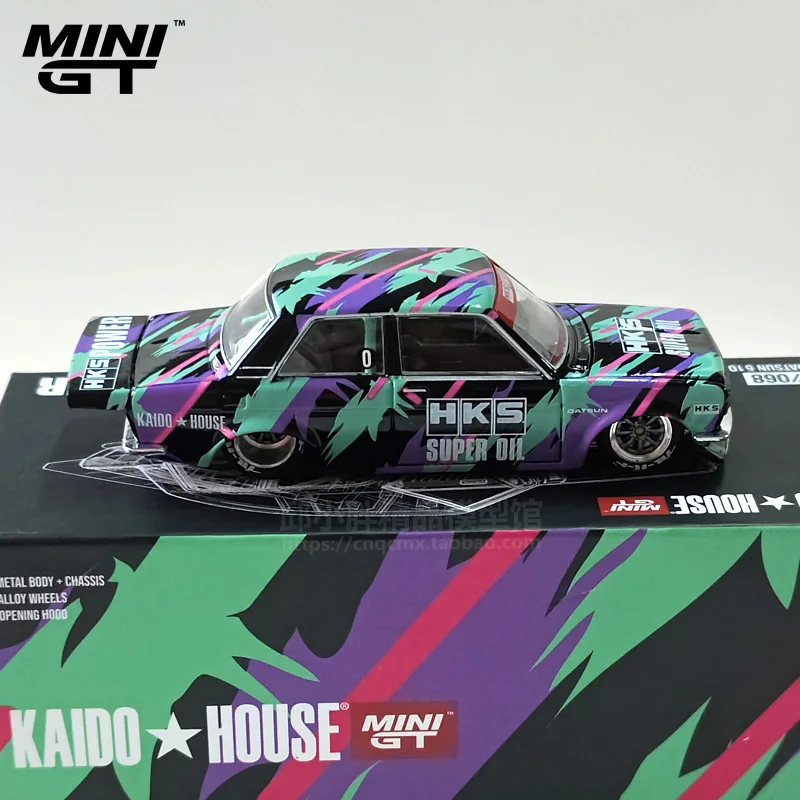 TSM MINI GT KAIDO HOUSE 1:64 открытая передняя крышка Datsun 510 литые модели автомобилей из