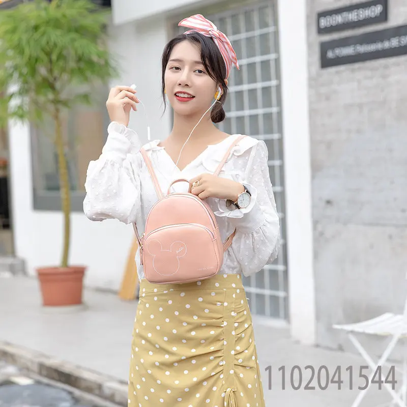 Disney Backpack for Women Girls Students Mini School Bag Designer Luxury Cute Cartoon Handbags Ladies Purse Free Shipping