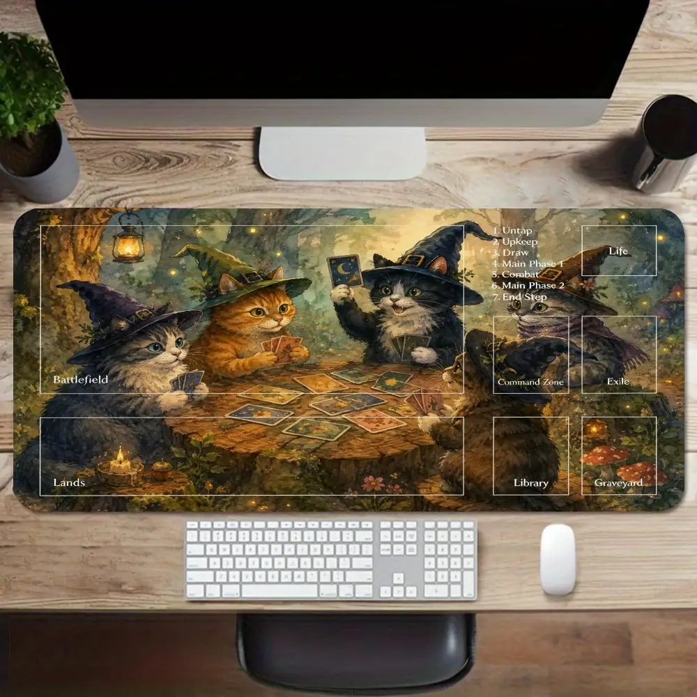 Фото Коврик для мыши Flame Samurai Red Panda Zone, противоскользящий коврик в стиле темного искусства для ноутбука и офиса №2