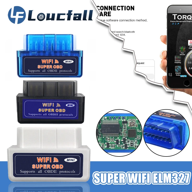 Автомобильный диагностический сканер OBD2 ELM327 V1.5 OBD 2 для автомобиля OBDII ELM 327 Wi-Fi 1 5