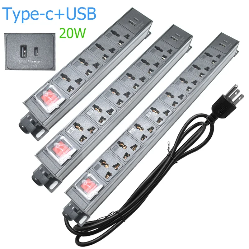 Удлинитель PDU с USB-портом 3500 Вт 2 м