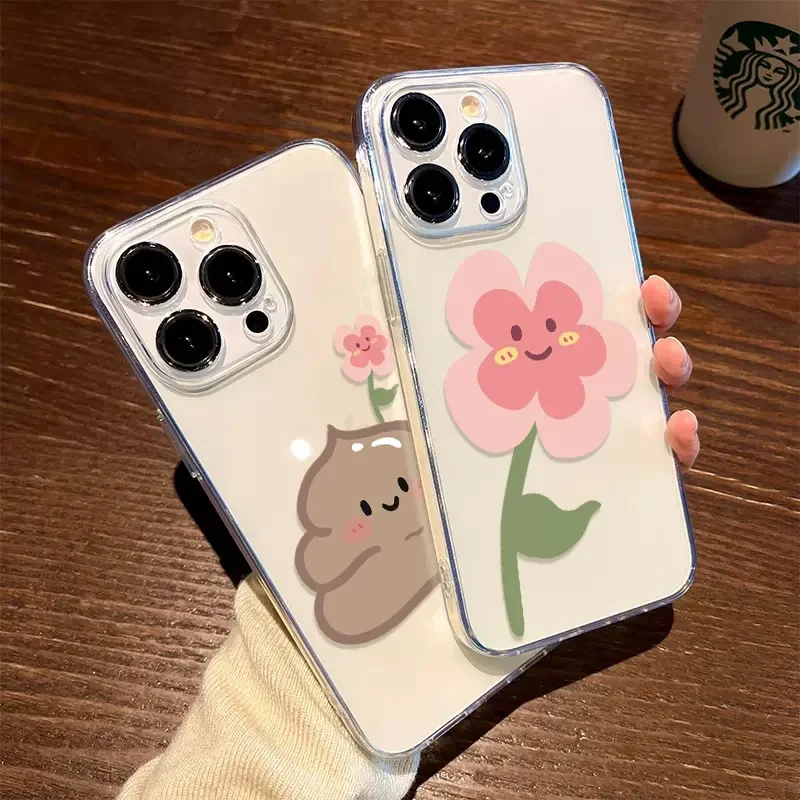 Чехол с цветочным принтом для iPhone 15 14 13 12 11 Pro Max Mini XS XR SE 8 Plus