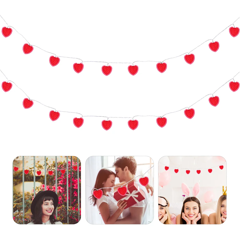 

Valentines Lights Fairy Light Day Heart String Operated Party Wedding Holiday Decorations Hanging Window Garland Shape Shaped