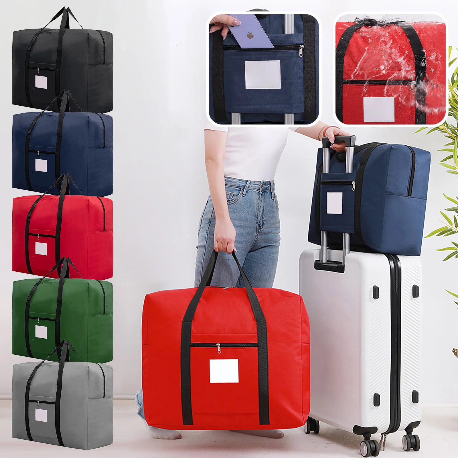 

Portable Storage Bag Folding Luggage Bag Aircraft Travel Organizer Tote Bags Shoulder Bag Handbag Packing Cubes Organization