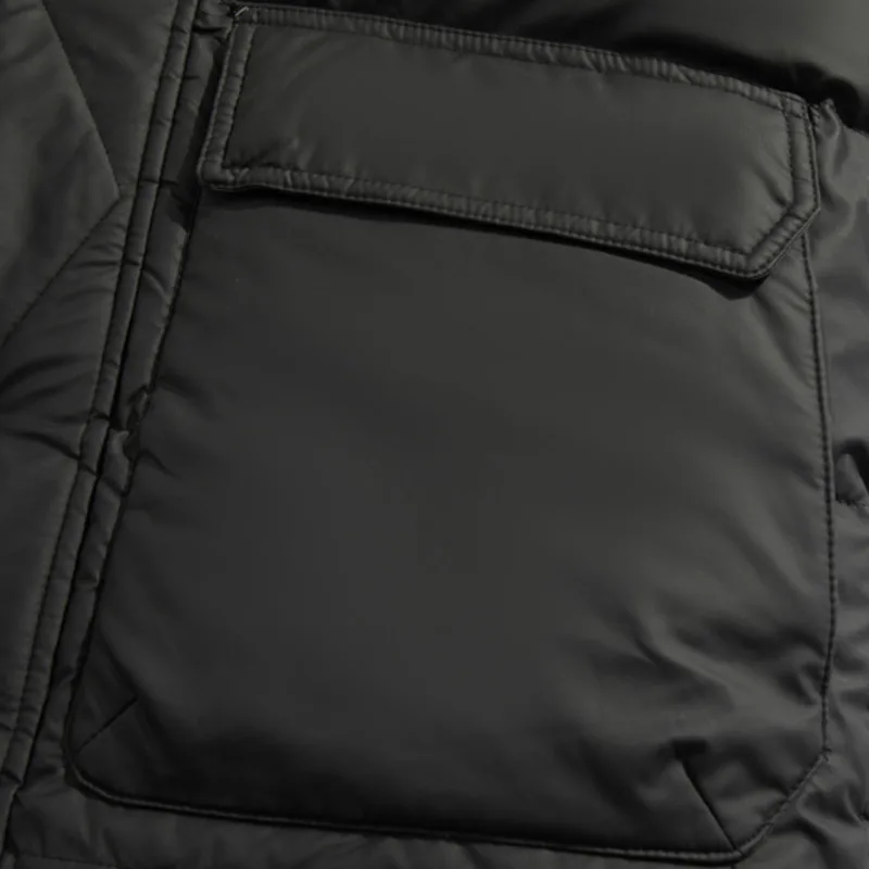 Пуховик мужской с капюшоном свободная теплая пуховая куртка подкладкой в стиле