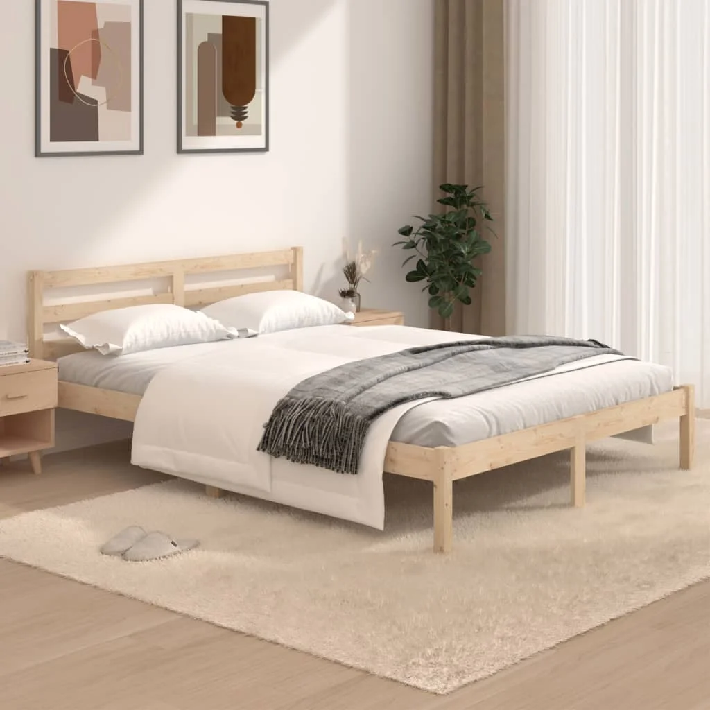 

Day Bed Frame, Solid Pine Wood Bed, Bedroom Furniture Brown 120x190cm