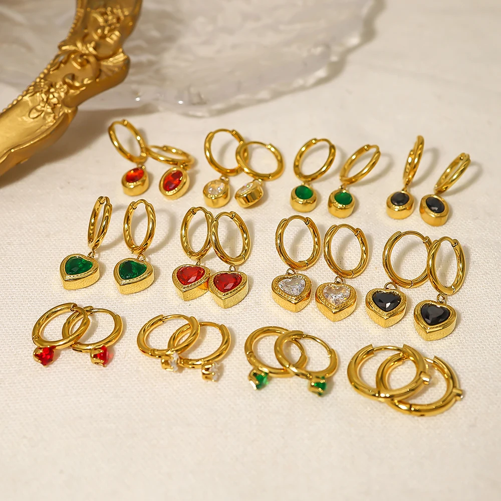 Женские серьги-кольца из нержавеющей стали